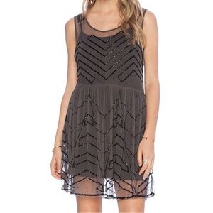 free people embellished sheer slip dress